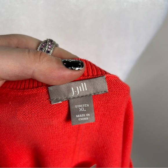 NEW! J Jill Bright Pink Cardigan Sweater Size XL - Picture 3 of 7